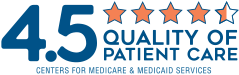 Centers for Medicare and Medicaid Services 4.5-Star Quality of Patient Care Rating
